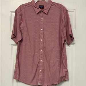 (🙈2 For $20) Men's Large Slim Fit Never worn Red Casual Button-Down Shirt